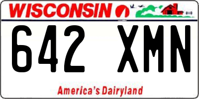 WI license plate 642XMN