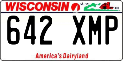 WI license plate 642XMP