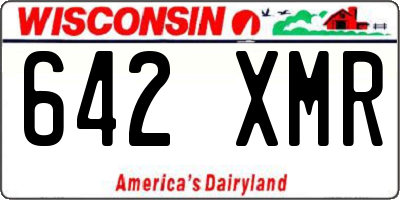 WI license plate 642XMR