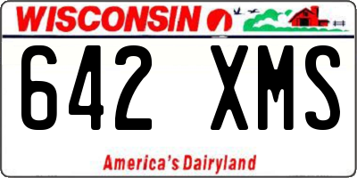 WI license plate 642XMS