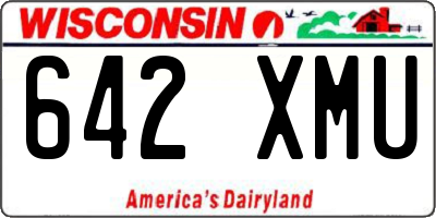 WI license plate 642XMU
