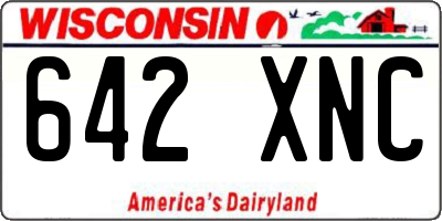 WI license plate 642XNC