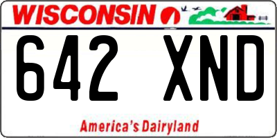 WI license plate 642XND