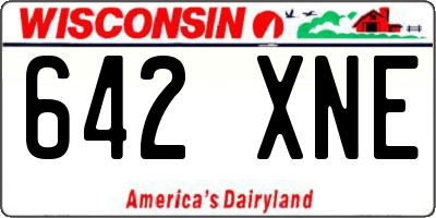 WI license plate 642XNE