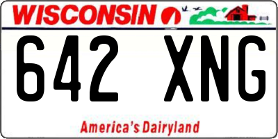 WI license plate 642XNG