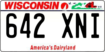WI license plate 642XNI