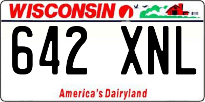 WI license plate 642XNL