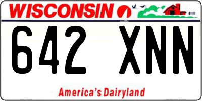 WI license plate 642XNN