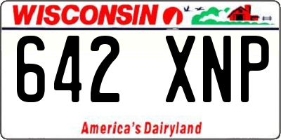 WI license plate 642XNP