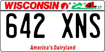 WI license plate 642XNS