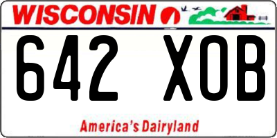 WI license plate 642XOB