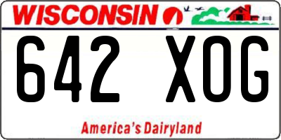 WI license plate 642XOG