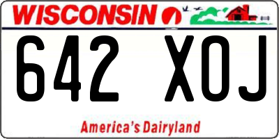 WI license plate 642XOJ