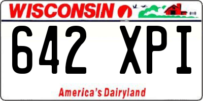 WI license plate 642XPI