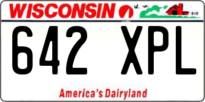 WI license plate 642XPL