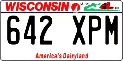 WI license plate 642XPM