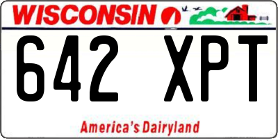 WI license plate 642XPT