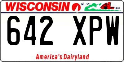 WI license plate 642XPW