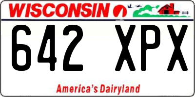 WI license plate 642XPX