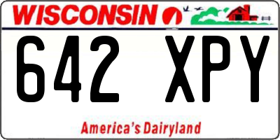 WI license plate 642XPY