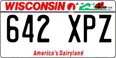 WI license plate 642XPZ