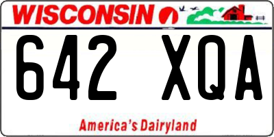 WI license plate 642XQA