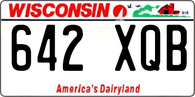 WI license plate 642XQB
