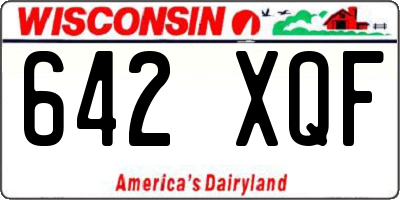 WI license plate 642XQF