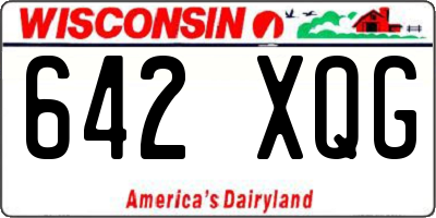 WI license plate 642XQG