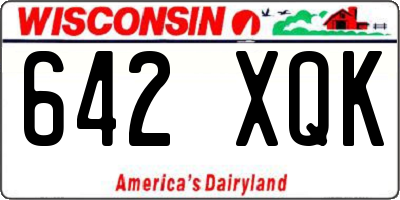 WI license plate 642XQK