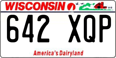 WI license plate 642XQP