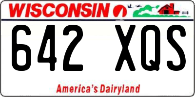 WI license plate 642XQS