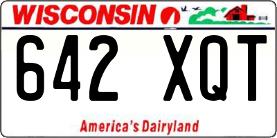 WI license plate 642XQT