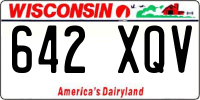 WI license plate 642XQV