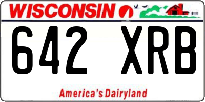 WI license plate 642XRB