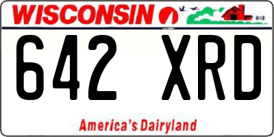 WI license plate 642XRD