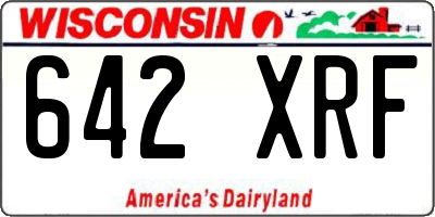 WI license plate 642XRF