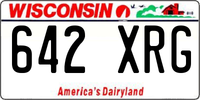 WI license plate 642XRG