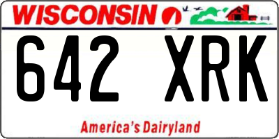 WI license plate 642XRK