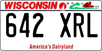 WI license plate 642XRL