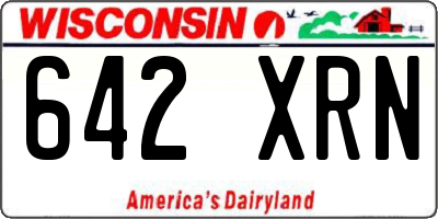 WI license plate 642XRN