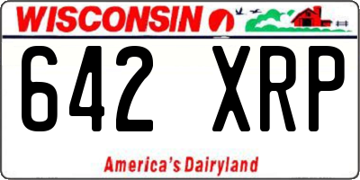 WI license plate 642XRP