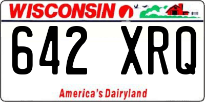 WI license plate 642XRQ