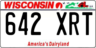 WI license plate 642XRT