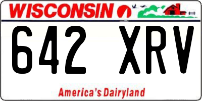 WI license plate 642XRV