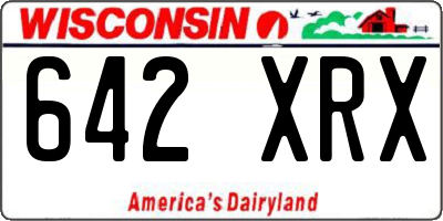 WI license plate 642XRX