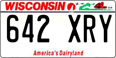 WI license plate 642XRY