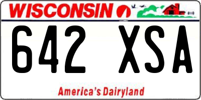 WI license plate 642XSA