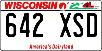 WI license plate 642XSD