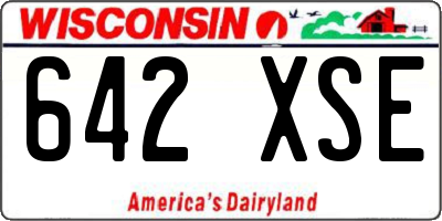 WI license plate 642XSE